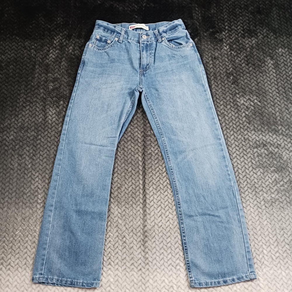 Levi's 505 Jeans Boys 14 Blue Cotton Denim Straight Streetwear Travel Faded